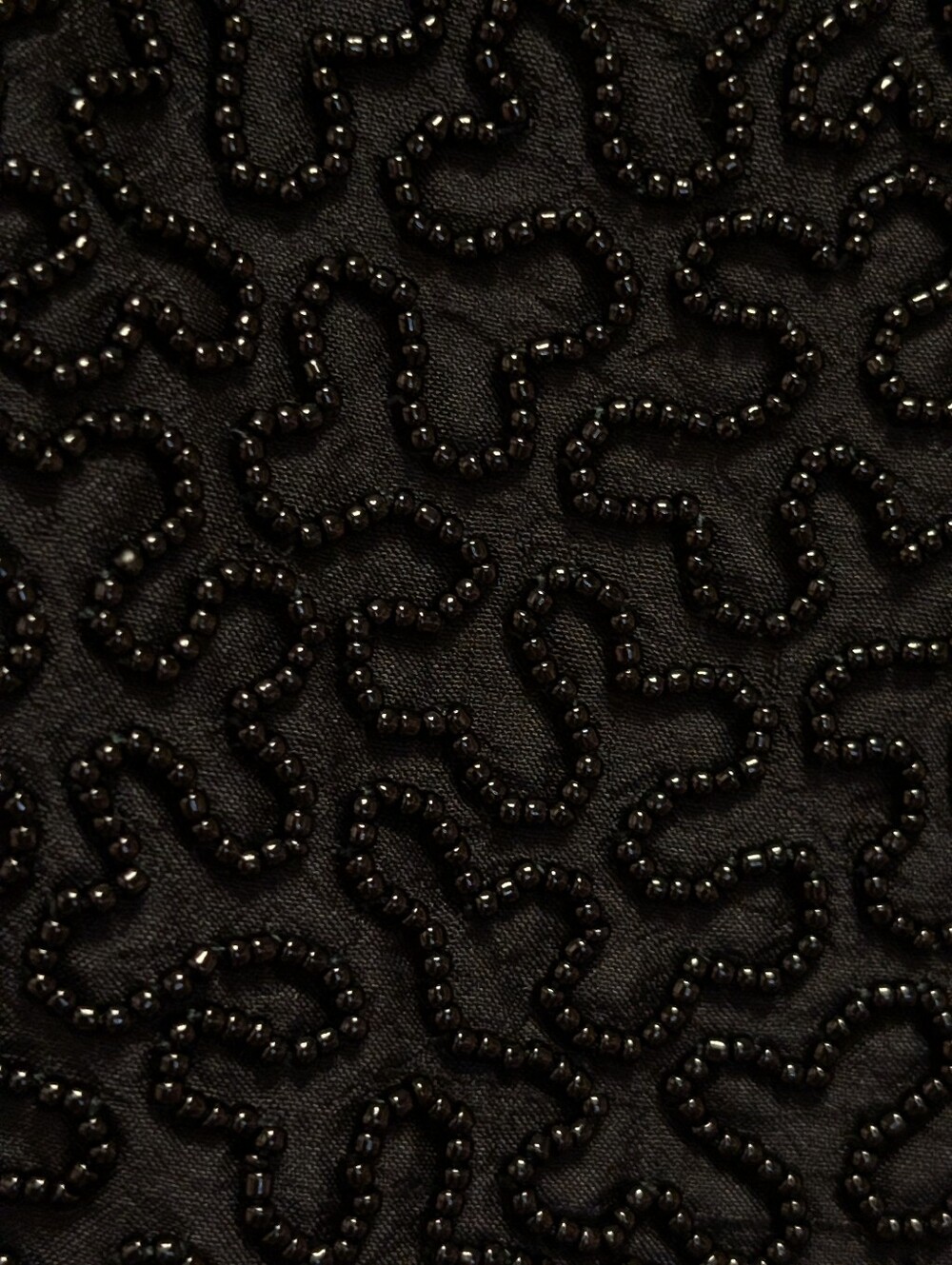 Vintage Burberrys' Black Silk Beaded Evening Shell Top Sleeveless 4P Luxury - Picture 6 of 15